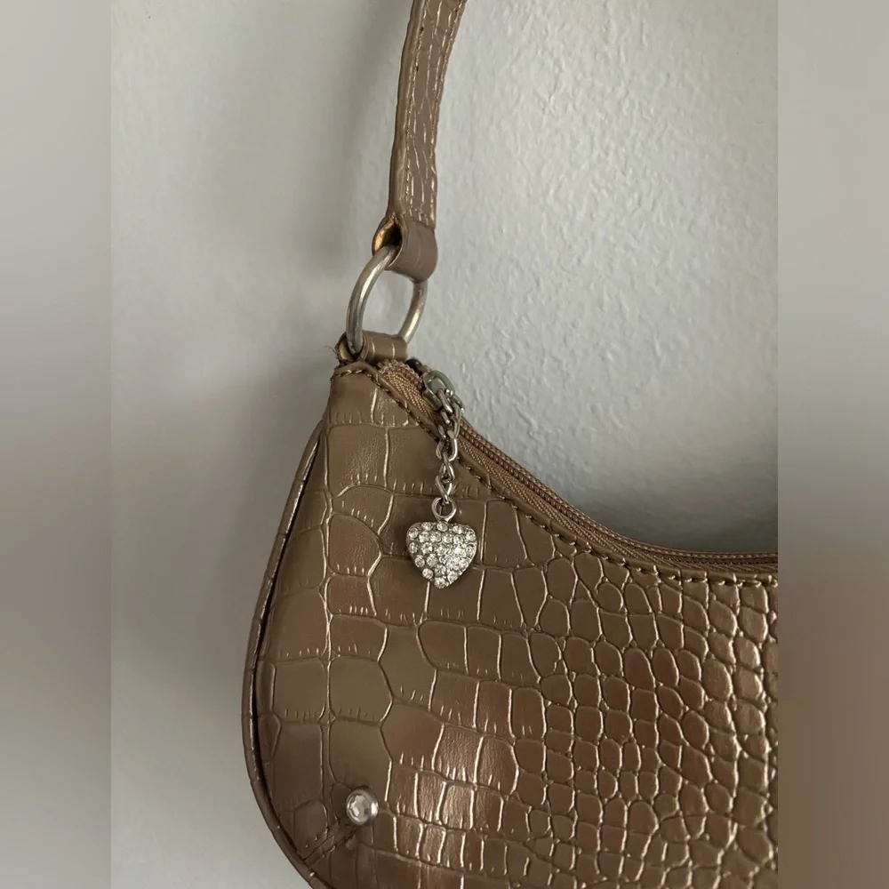 Y2K crazy horse Liz Claiborne shoulder purse - Picture 3 of 10